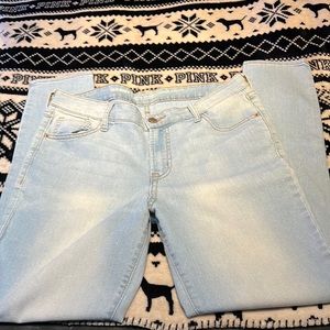 Light blue super skinny/super ajuste jeans.